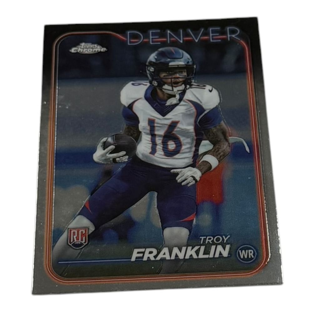2024 Topps Chrome Troy Franklin Denver Broncos Rookie Card RC‎ 215 NFL WR